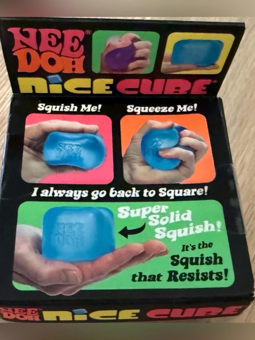 SCHYLLING NEEDOH TRENDING PURPLE NICE CUBE SUPER SOLID SQUEEZE TOY NEW IN BOX